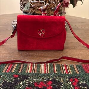 Salvatore Ferragamo Scarlet Velvet Crossbody Bag